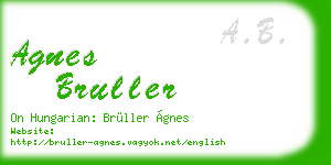 agnes bruller business card